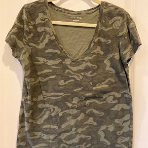 Merona (Target brand) Camo V-neck tee